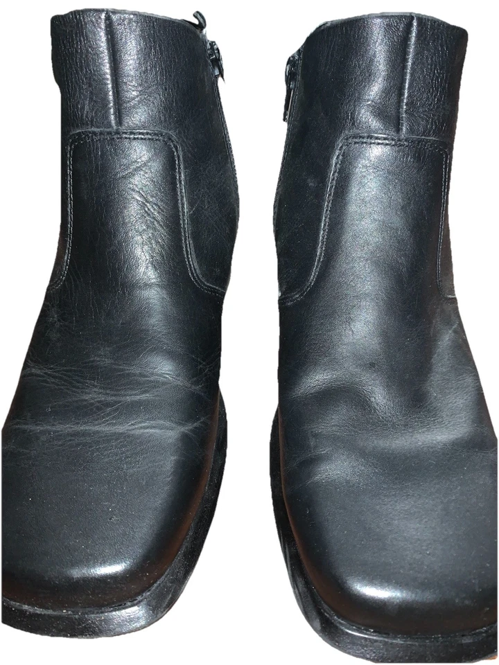 Earth Origins Janis Botas de Motociclista al Tobillo de Cuero Negras con Cremallera Lateral Talla 7 Foto 3 de 4