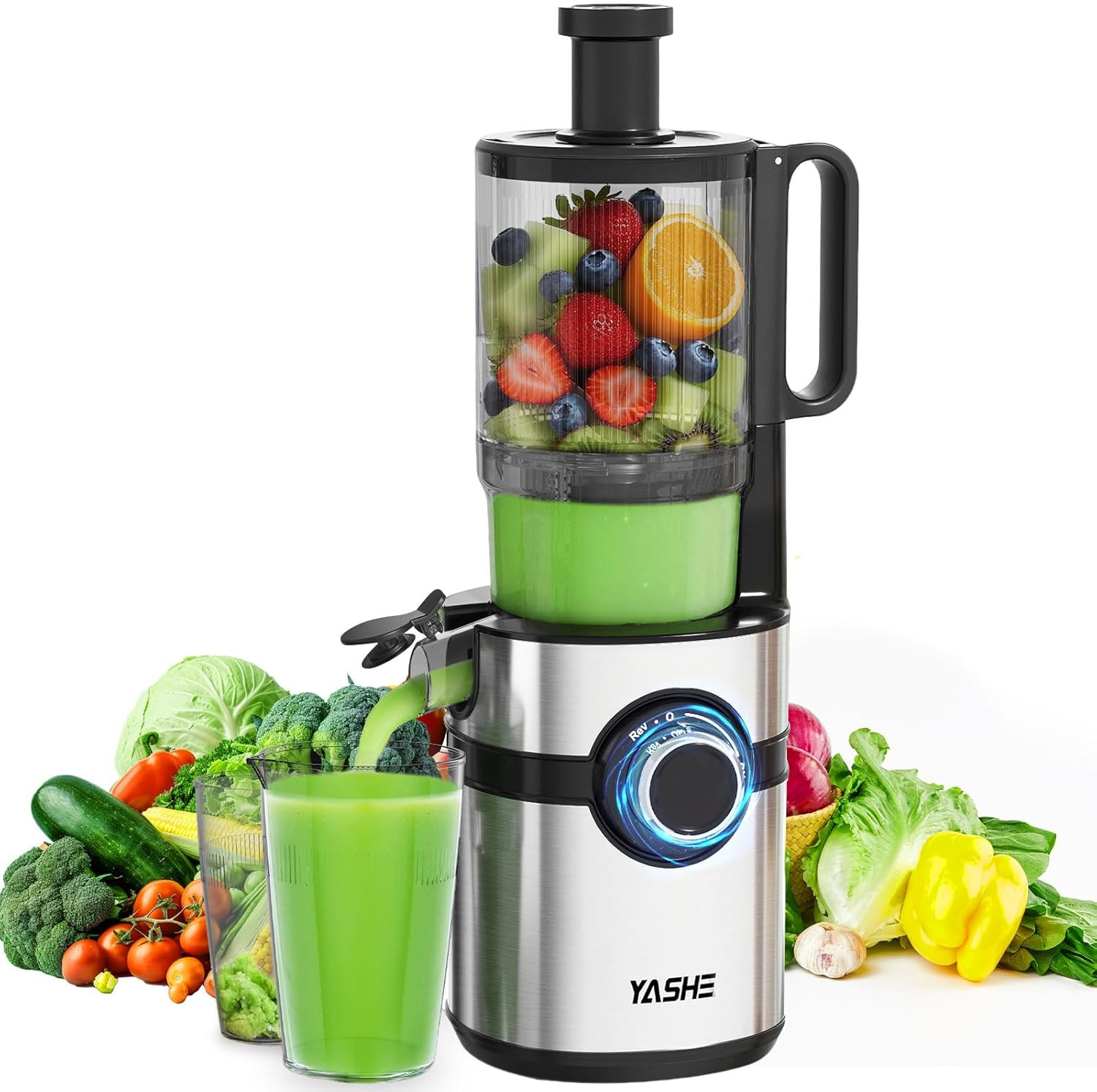 Estrattore Di Succo a Freddo,  Juicer Machine Con Ampio Tubo Di Alimentazione Da