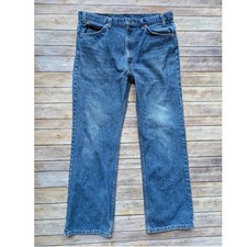 Levi's 517 Bootcut Jeans Mens 38x32 Cotton Blue Orange Tab Made in USA Vintage