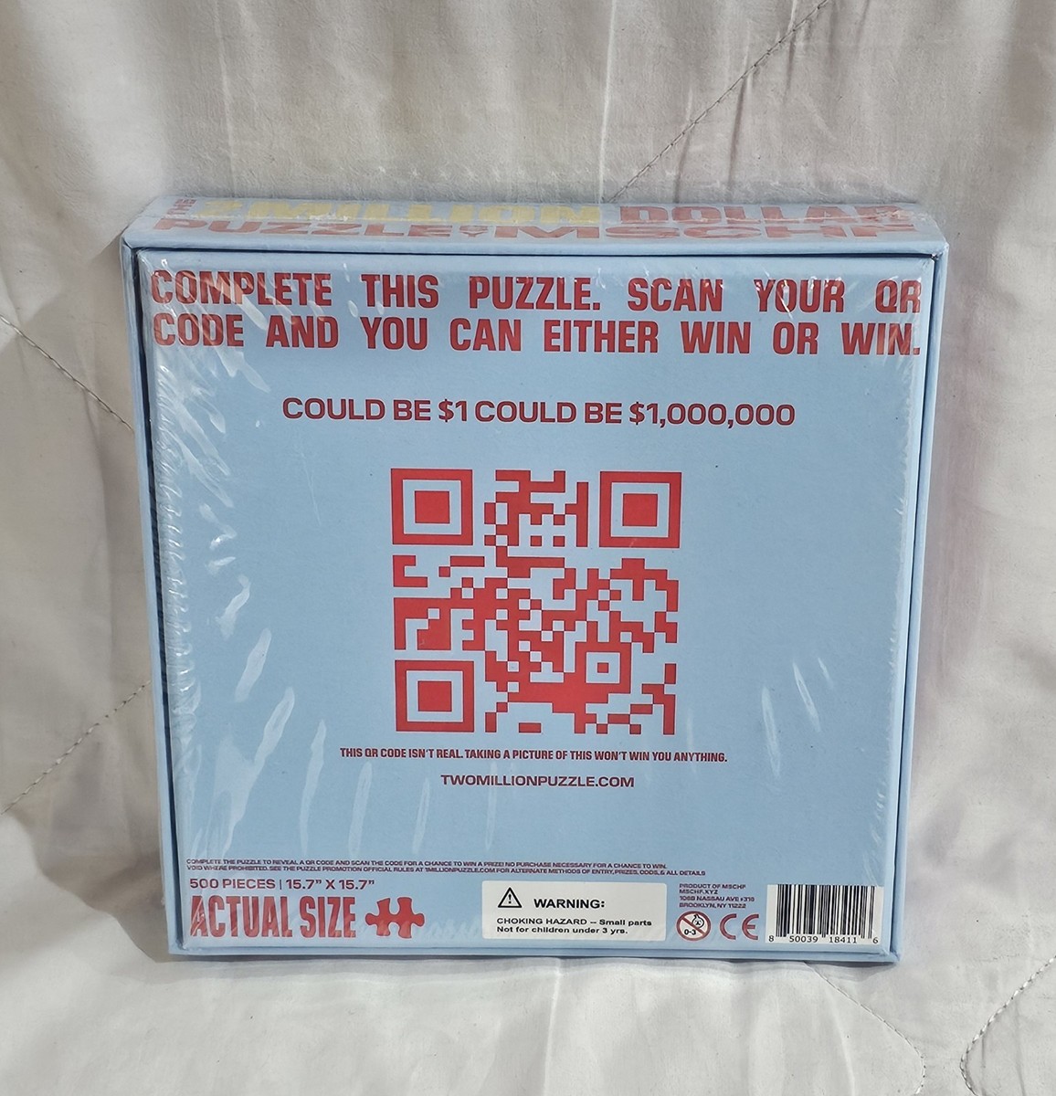 NEW/SEALED* The 2 Million Dollar Puzzle 500 Pcs. By MSCHF (Prize