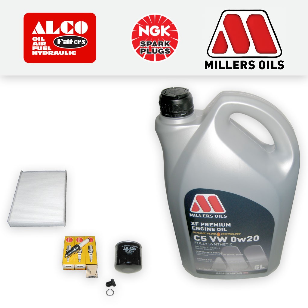 SERVICE KIT for VW UP! 1.0 OIL CABIN FILTER SPARK PLUGS +XF 0w20 OIL (2020-2021)