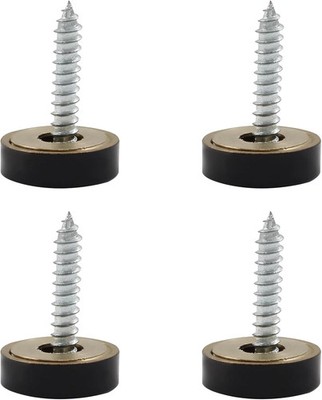 4 PCS Matte Black Screw Covers Caps Solid Brass Decorative Mirror Screws Fastene
