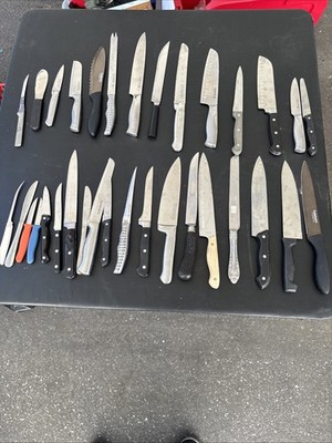 Mix Lot Of Professional Knives Named Brands! Kitchen Aid Cuisinart Farberware 