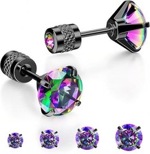 Hypoallergenic Cartilage Earrings for Women Men, 1 Pairs Titanium Stud for Women
