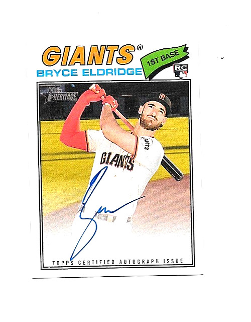 2026 Topps Heritage Bryce Eldridge-Real One Auto RC- Giants