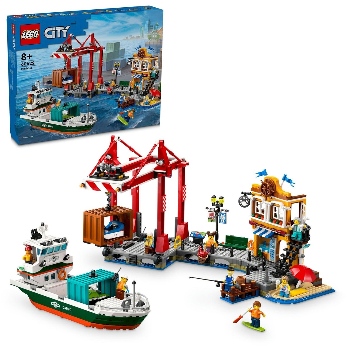 LEGO City Dock and Cargo Ship Set Toy for Kids 7-10 Years Old