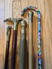 Lot of 5 Unique Walking Canes w/ Decorative Handles
