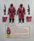 Vintage 1985 Hasbro GI Joe ARAH Series 4 Crimson Guards V1 x2 Complete Filecard