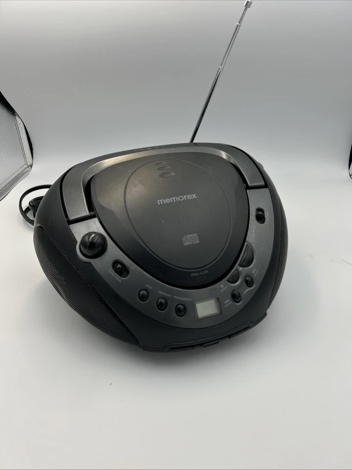 Memorex MP8806 Reproductor de CD Boombox Portátil Radio AM/FM Negro con Cable Probado/Funciona Foto 3 de 4