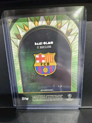 Carte Topps Barcelone 125e Anniversaire Dani Olmo, Parallèle Violette Numérotée /99, Saison 2024-25