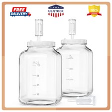 Folinstall 1.5 Gallon Large Fermentation Jars, Wide Mouth Glass Mason Jar
