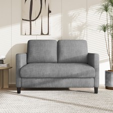Jumbo Cord Sofa Modern Corduroy Sofa w/ 2 Bolster Home Room Recliner Couch Sofa