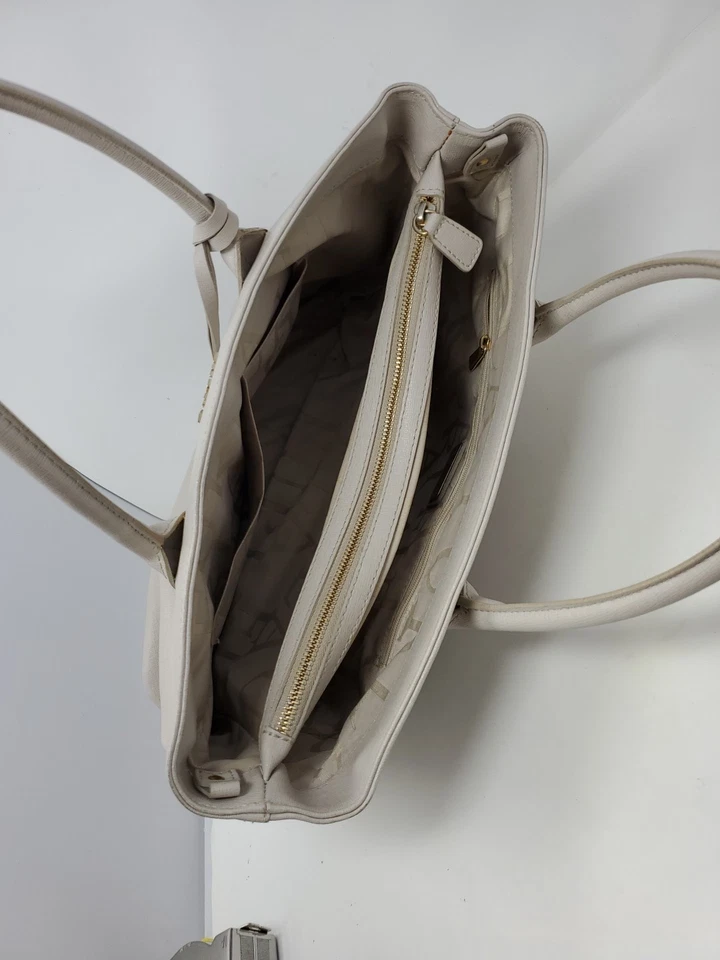 Bolso de hombro de cuero beige Furla con bolsa para el polvo 12SRL001 Foto 3 de 4