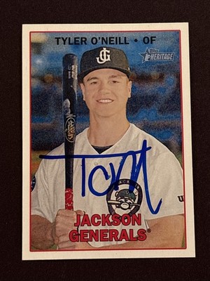 2016 Topps Heritage Tyler O Neill Autographed Signed IP #58 **SMUDGE**