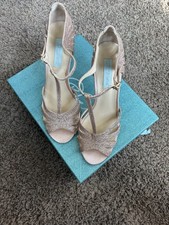 Betsey Johnson Women's Champagne Sparkly Heels, Size 9