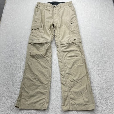 Columbia Convertible Cargo Pants Men's Size 34 Beige Hiking Outdoor Zip Off