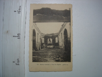 Postkarte 1870 Bondy Feuer Ansicht der Kirche 99 Liebert