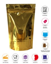 Heat Sealable Stand Up Pouches Zip Food Contact Packaging Bags