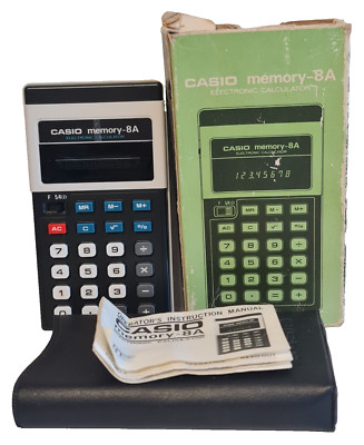 Casio Memory 8A Elektronischer Taschenrechner CD-813 Vintage Sammlerstück