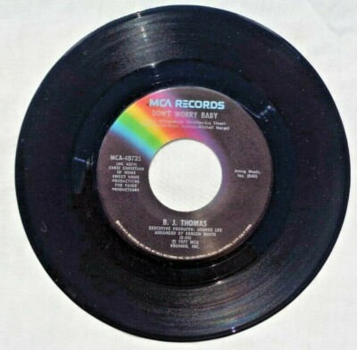 B.J. Thomas Don't Worry Baby 1977 MCA-40735  Boden Gloversville W-1/W-1 Press NM