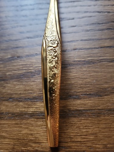 Gravy Ladle Golden Bouquet Carlyle Silver Gold Electroplate Textured Handle - Picture 3 of 5