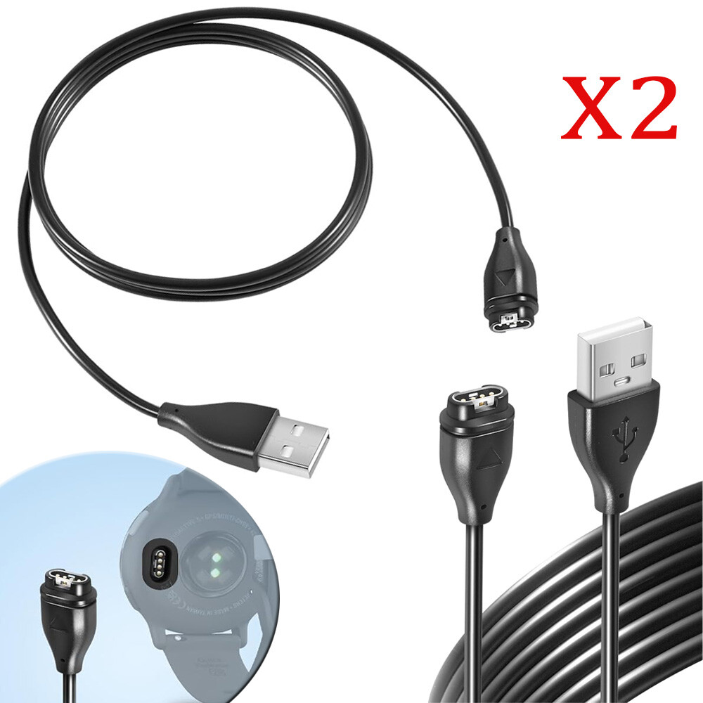 2 Pack Charger Cable 010-12491-01 Replacement for Garmin Multiple Watch Devices