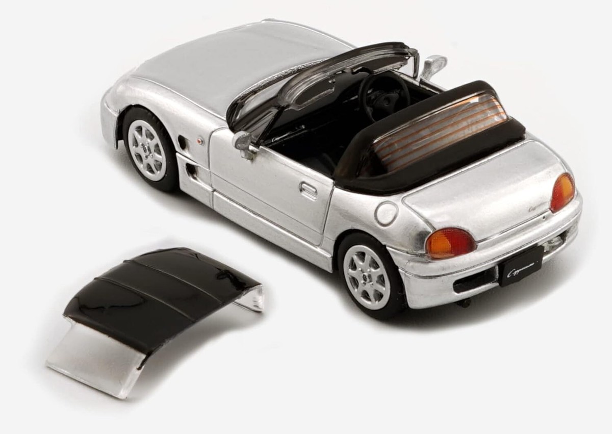 BM Creations 1991 Suzuki Cappuccino Silver RHD 1:64 Scale 3