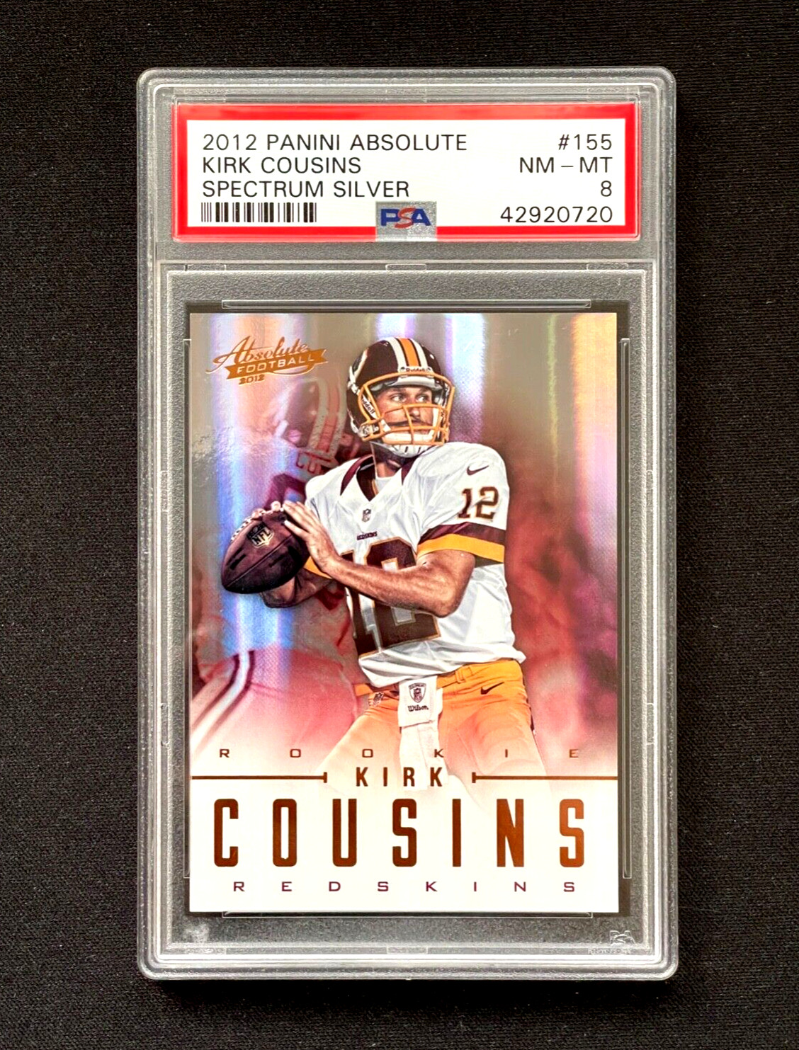 Kirk Cousins Panini Absolute #155 Spectrum Silver