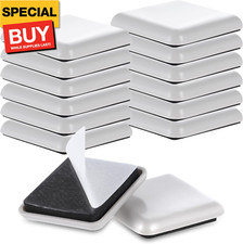 12Pcs Furniture Sliders,1.5 Inches Square Self-Adhesive Furniture Sliders Pads,