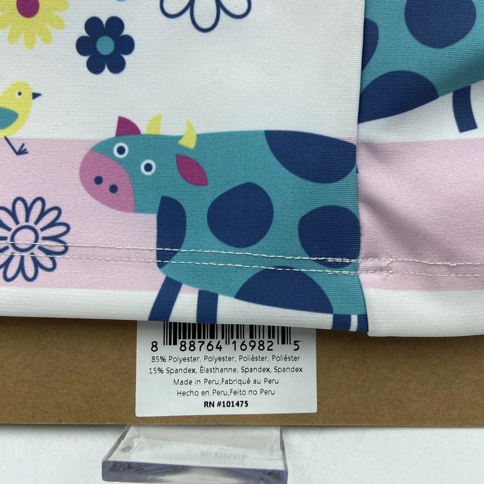 Polaina cuello juvenil con licencia John Deere lavanda caballo pollo flores niñas Foto 4 de 4