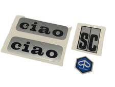 ADESIVI AUFKLEBER PIAGGIO CIAO SC SERBATOIO PARAFANGO STEMMA KIT 4 PEZZI _