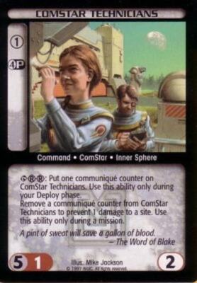 4x  ComStar Technicians - U Ungraded Mercenaries