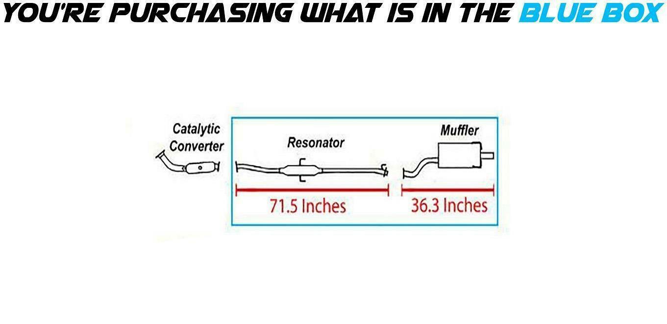 Middle Resonator Pipe & Muffler Exhaust System For Honda CR-V 2.0L 1997-2001 - Cat-Back Replacement