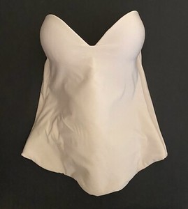 Davids Bridal Seamless Bustier Corset Bra 36B Strapless Off White Longline 7643D
