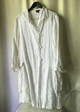 Grizas Nwt Svarkai White Long Oversized Linen Jacket Size Xl