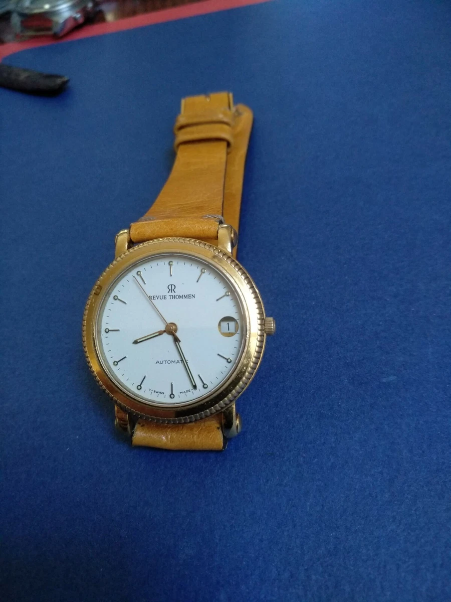 Revue Thommen 7822001 white dial Gold plated Automatic Watch 1791