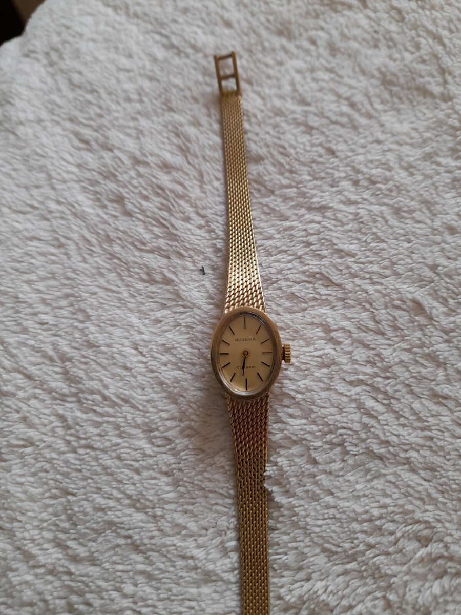 Gold Armbanduhr Damen Golduhr 585 Dugena Damenuhr 585 Gold Uhr