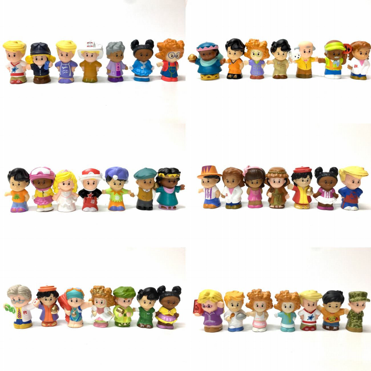 Random Lot 10x FisherPrice LITTLE PEOPLE farmer worker baby figure Boy