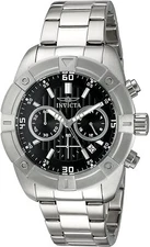 Invicta Specialty Chronograph Quartz Black Dial Men's Stainless Watch 21466