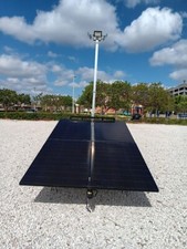 Mobile Solar Led Light Trailer With Battery Backup 
