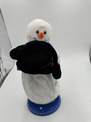 ⛄️Gemmy Animated Spinning Snowflake Snowman Singing