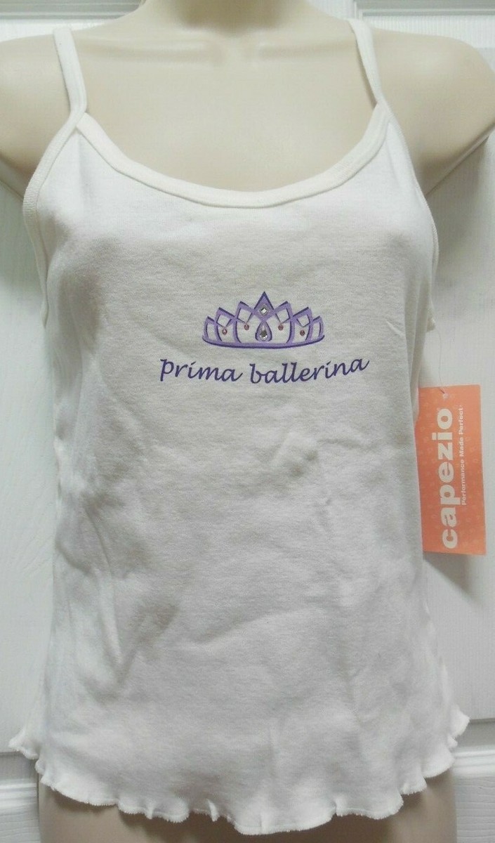 NWT Capezio WHITE PRIMA BALLERINA Camisole SZ Med Adult | eBay