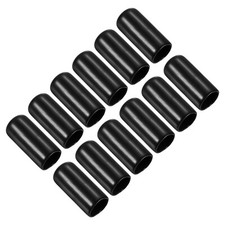 12Pcs Pool Tip Cover 13mm, Pool Cue Stick Tip Protector for Billiard Club, Black