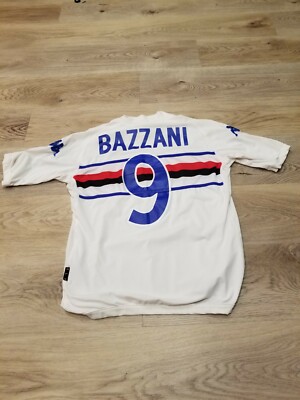 RARE SAMPDORIA WHITE ERG Calcio FOOTBALL SHIRT Maglia KAPPA