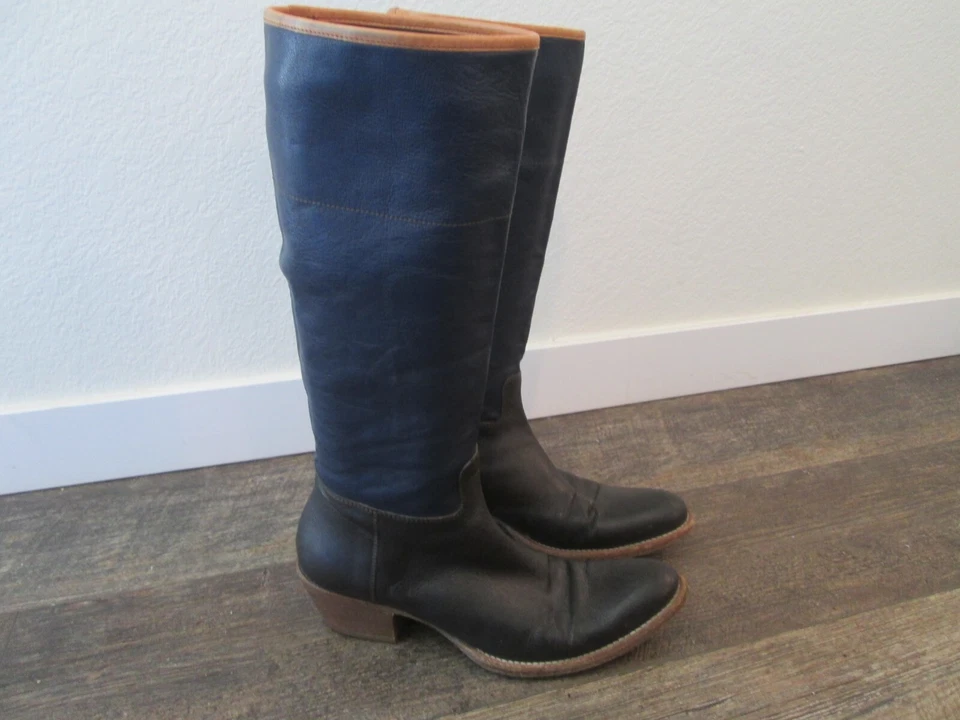 Mujer PRADA Botas Vaqueras Azul/Marrón Oscuro Talla. 36,5 Foto 2 de 4