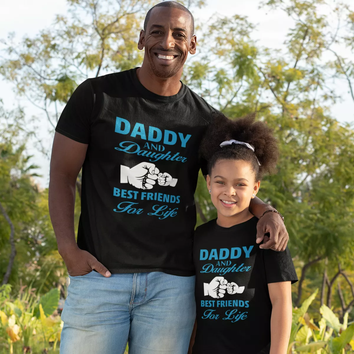 Daddy and Daughter Matching T-shirt Family Gift Present Fathers Day Dad Tee  Top