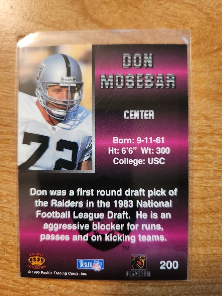 1995 Pacific - #200 Don Mosebar - Image 2 of 2