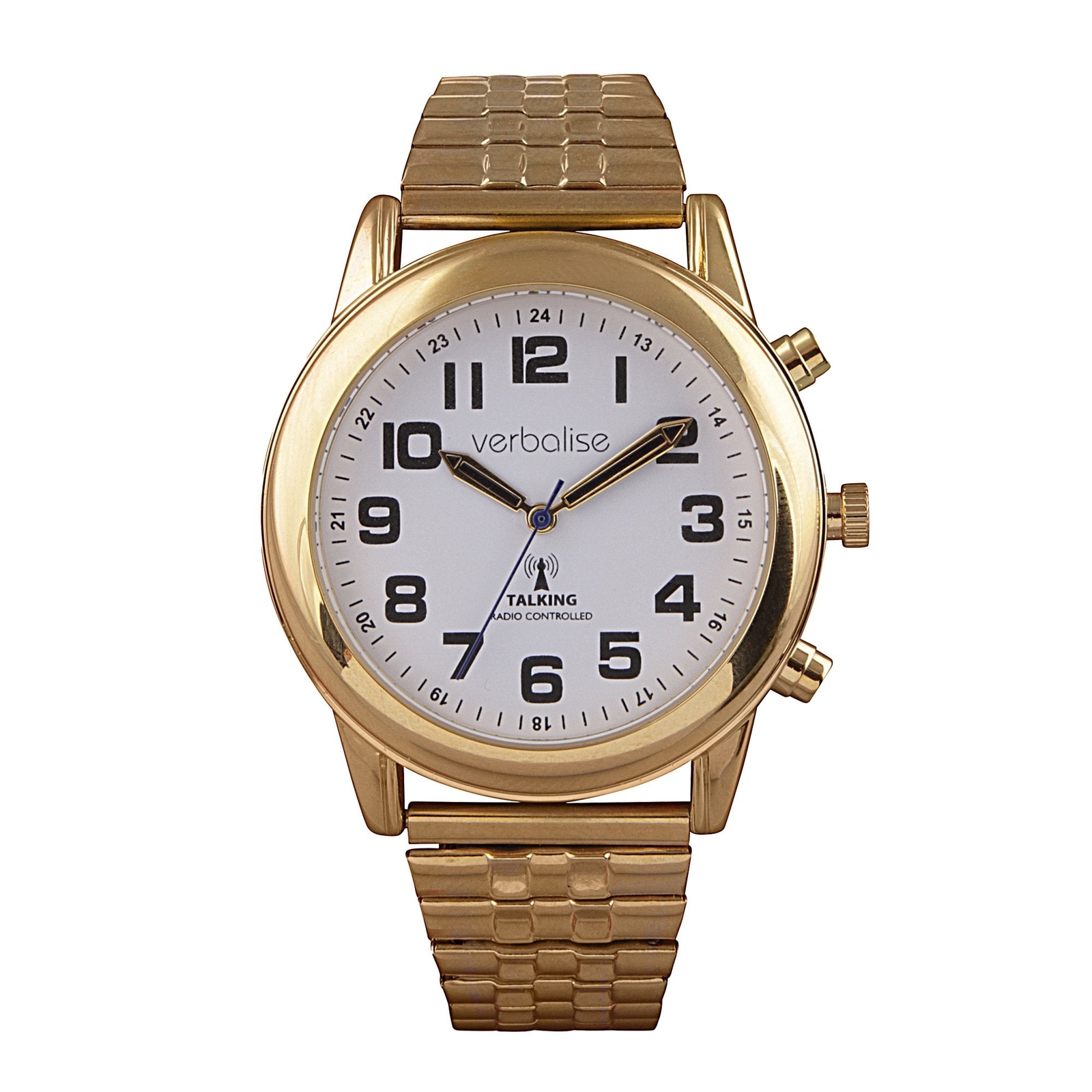 Mens Radio Controlled Talking Watch with Matching Expanding Strap VMRC-80EXP