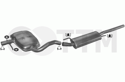 Ligne D'échappement Silencieux pour VW VENTO 1.6 1.9 D 2.0 1991-1999 - Imagen 1 de 1