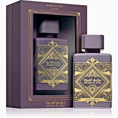 LATTAFA バディー アル ウード アメジスト EDP 100ml Lattafa Bade'e Al Oud Amethyst for Unisex Eau de Parfum Spray, 3.4